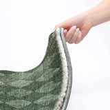 10' X 14' Olive Green And Charcoal Geometric Shag Washable Area Rug With UV Protection - HomeRoots - Flyclothing LLC