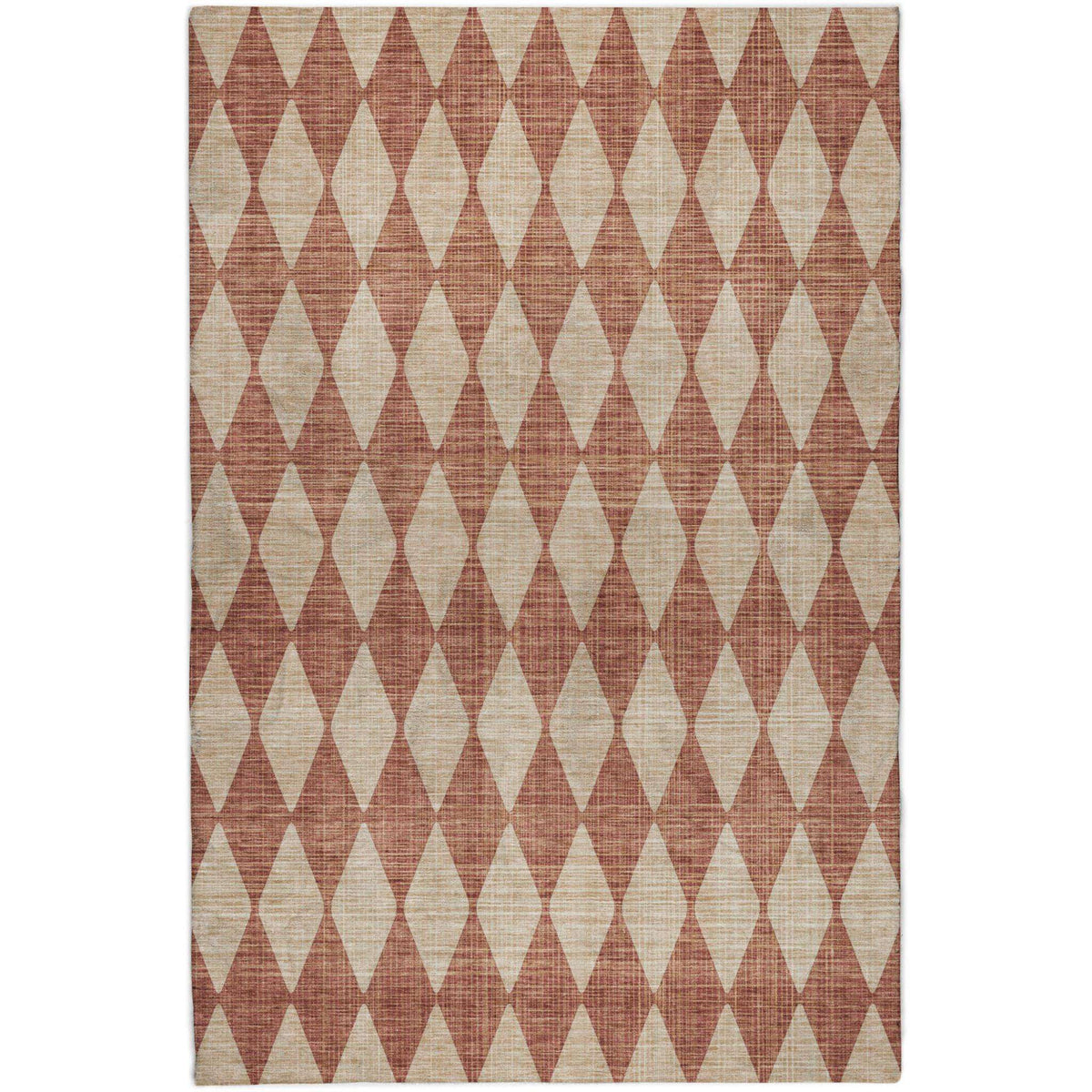 9' X 12' Orange And Copper Geometric Shag Washable Area Rug With UV Protection - HomeRoots - Flyclothing LLC