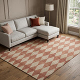 10' X 14' Orange And Copper Geometric Shag Washable Area Rug With UV Protection - HomeRoots - Flyclothing LLC