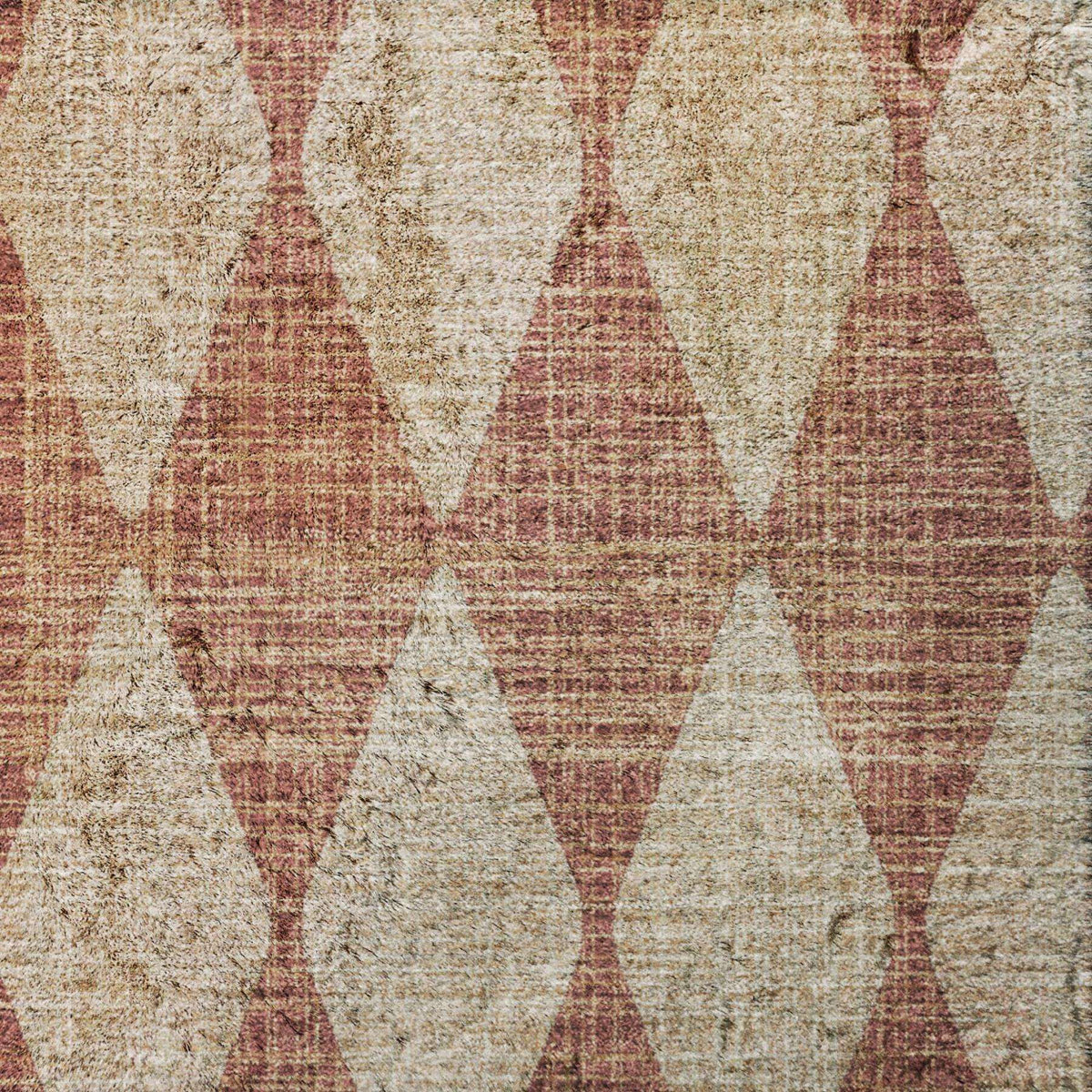 10' X 14' Orange And Copper Geometric Shag Washable Area Rug With UV Protection - HomeRoots - Flyclothing LLC