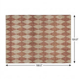 10' X 14' Orange And Copper Geometric Shag Washable Area Rug With UV Protection - HomeRoots - Flyclothing LLC