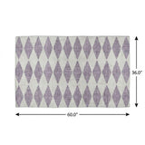 3' X 5' Purple And Lilac Geometric Shag Washable Area Rug With UV Protection - HomeRoots - Flyclothing LLC