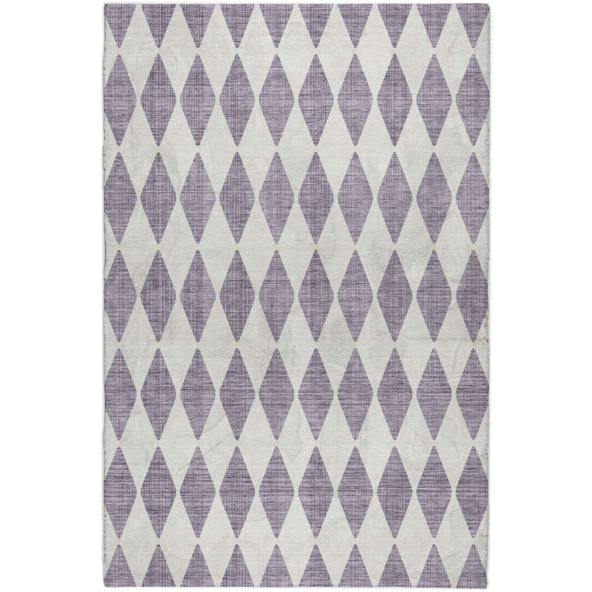 5' X 8' Purple And Lilac Geometric Shag Washable Area Rug With UV Protection - HomeRoots - Flyclothing LLC