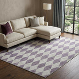 9' X 12' Purple And Lilac Geometric Shag Washable Area Rug With UV Protection - HomeRoots - Flyclothing LLC