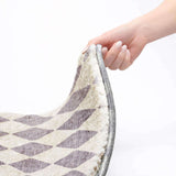 9' X 12' Purple And Lilac Geometric Shag Washable Area Rug With UV Protection - HomeRoots - Flyclothing LLC