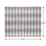 9' X 12' Purple And Lilac Geometric Shag Washable Area Rug With UV Protection - HomeRoots - Flyclothing LLC