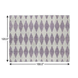 10' X 14' Purple And Lilac Geometric Shag Washable Area Rug With UV Protection - HomeRoots - Flyclothing LLC