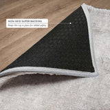 3' X 5' Pewter And Silver Geometric Shag Washable Area Rug With UV Protection - HomeRoots - Flyclothing LLC
