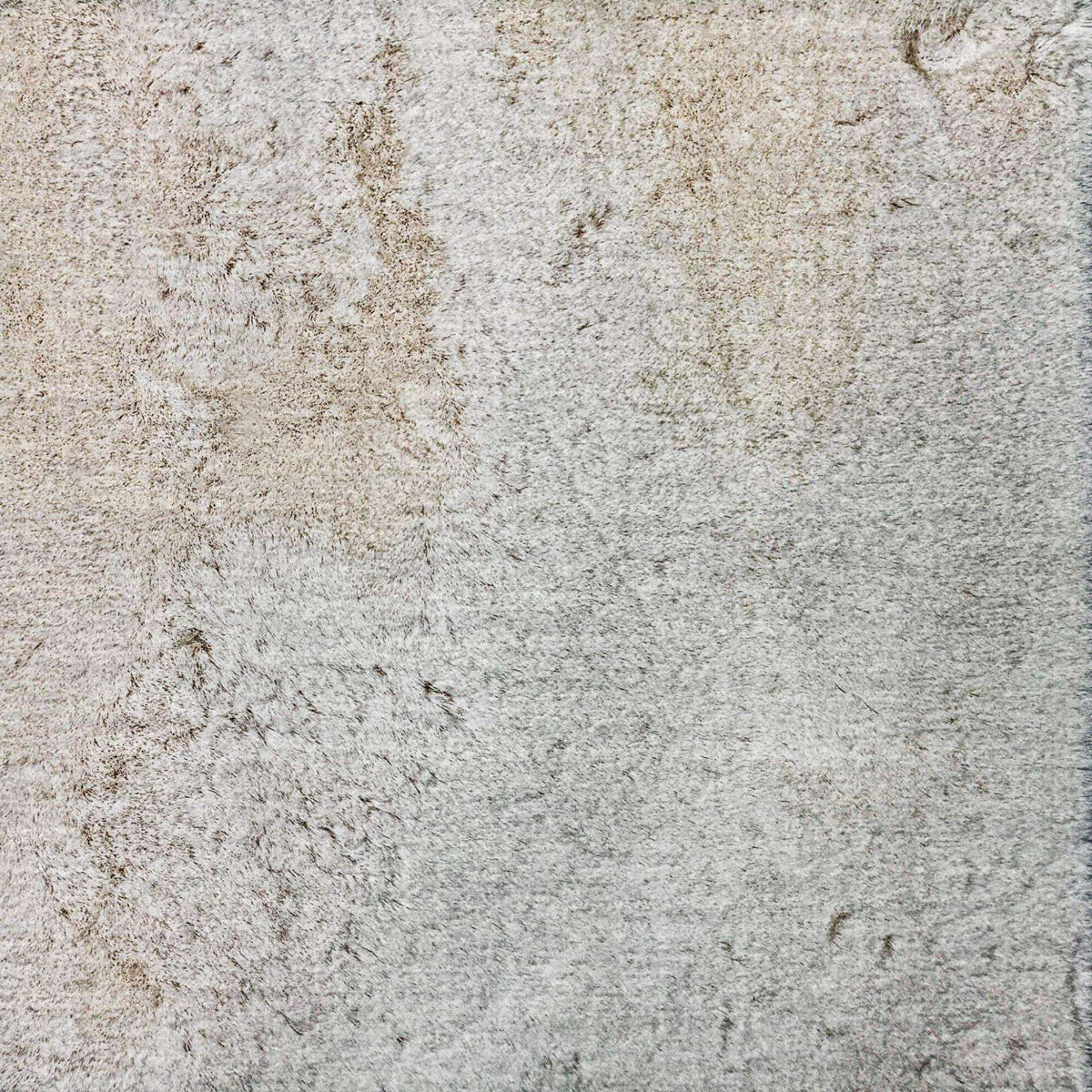 9' X 12' Pewter And Silver Geometric Shag Washable Area Rug With UV Protection - HomeRoots - Flyclothing LLC