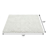 10' X 14' Pewter And Silver Geometric Shag Washable Area Rug With UV Protection - HomeRoots - Flyclothing LLC