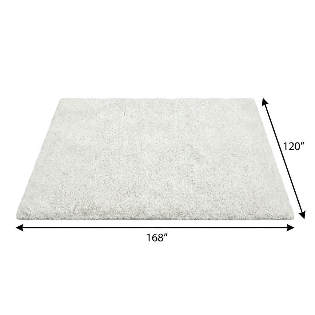 10' X 14' Pewter And Silver Geometric Shag Washable Area Rug With UV Protection - HomeRoots - Flyclothing LLC