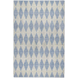 9' X 12' Sky Blue And Ivory Geometric Shag Washable Area Rug With UV Protection - HomeRoots - Flyclothing LLC