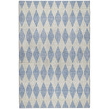 9' X 12' Sky Blue And Ivory Geometric Shag Washable Area Rug With UV Protection - HomeRoots - Flyclothing LLC