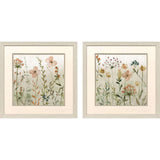 Set Of Two Fall Sketchbook Distressed White Framed Wall Art