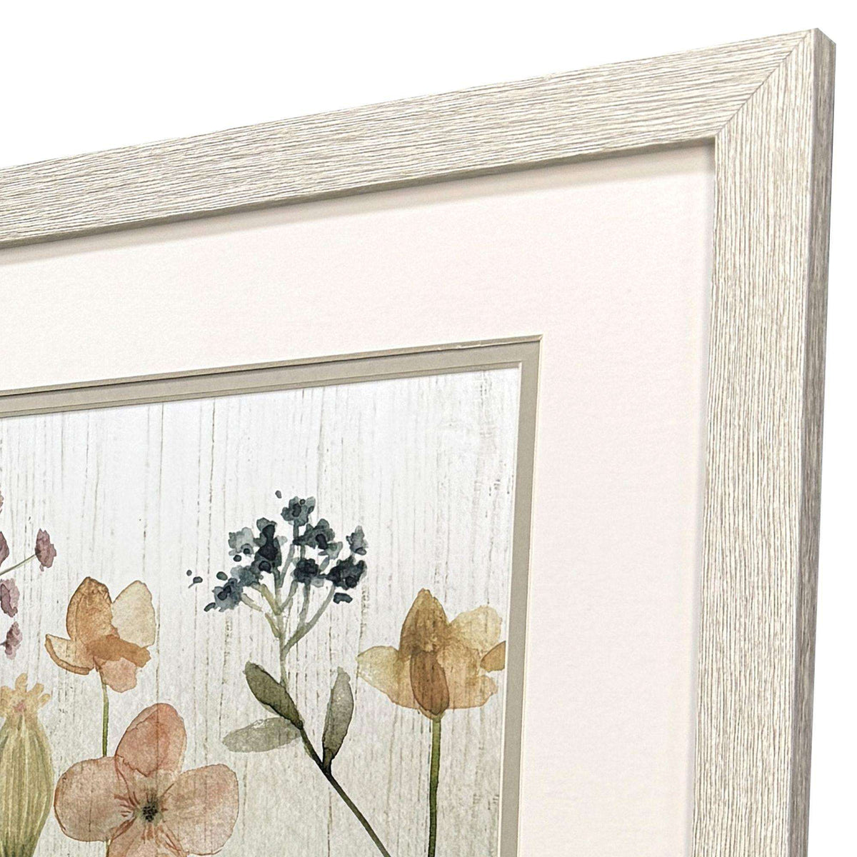 Set Of Two Fall Sketchbook Distressed White Framed Wall Art