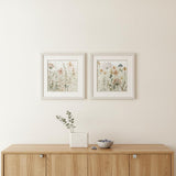 Set Of Two Fall Sketchbook Distressed White Framed Wall Art