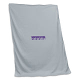 Northwestern Evanston Gray Sweatshirt Blanket (Screened)