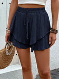 Tied Layered High Waist Shorts - Trendsi - Flyclothing LLC