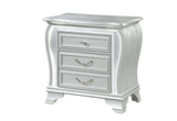 31" Silver Wood Two Drawer Nightstand - HomeRoots - Flyclothing LLC