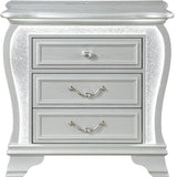 31" Silver Wood Two Drawer Nightstand - HomeRoots - Flyclothing LLC