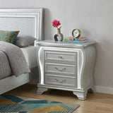 31" Silver Wood Two Drawer Nightstand - HomeRoots - Flyclothing LLC