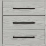 24" Beige Wood Two Drawer Nightstand