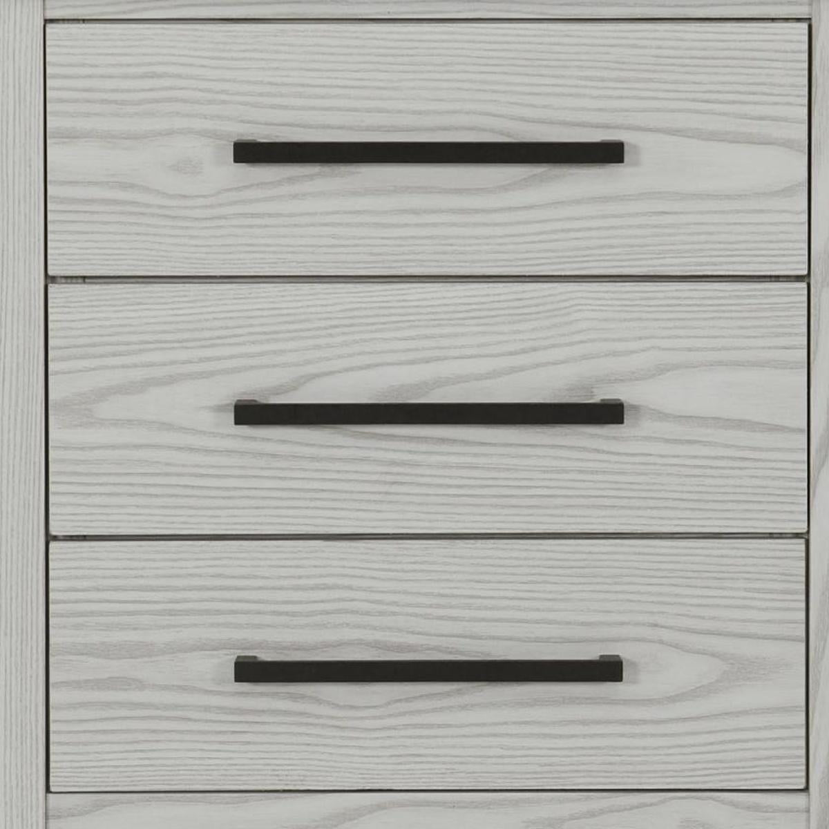 24" Beige Wood Two Drawer Nightstand