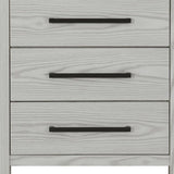 24" Beige Wood Two Drawer Nightstand