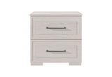 26" Beige Wood Two Drawer Nightstand - HomeRoots - Flyclothing LLC
