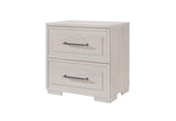 26" Beige Wood Two Drawer Nightstand - HomeRoots - Flyclothing LLC