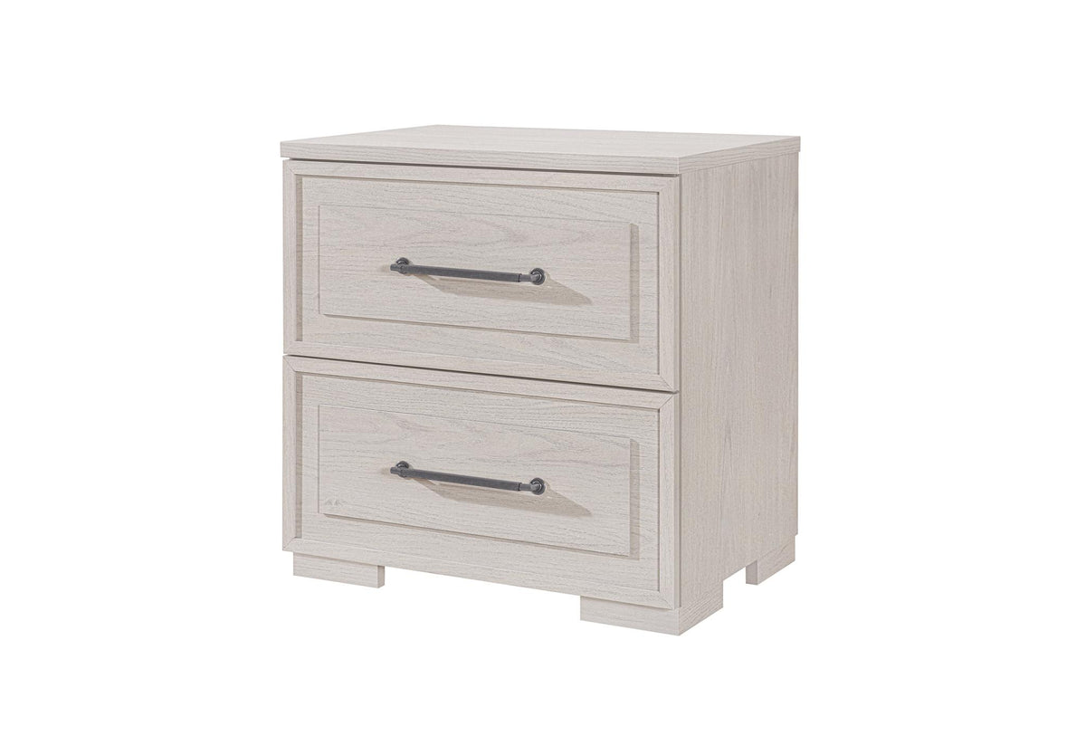 26" Beige Wood Two Drawer Nightstand - HomeRoots - Flyclothing LLC