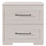 26" Beige Wood Two Drawer Nightstand - HomeRoots - Flyclothing LLC
