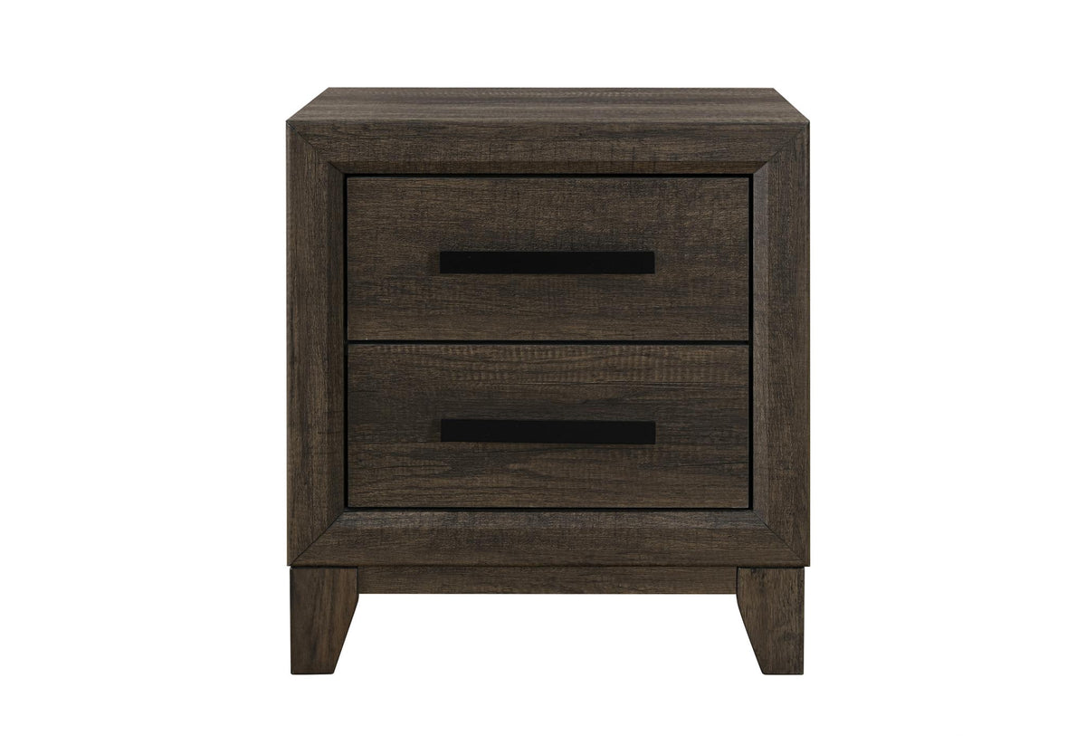 22" Dark Brown And Brown Wood Two Drawer Nightstand - HomeRoots - Flyclothing LLC