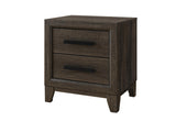 22" Dark Brown And Brown Wood Two Drawer Nightstand - HomeRoots - Flyclothing LLC