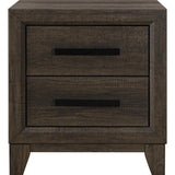 22" Dark Brown And Brown Wood Two Drawer Nightstand - HomeRoots - Flyclothing LLC