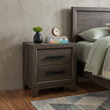22" Dark Brown And Brown Wood Two Drawer Nightstand - HomeRoots - Flyclothing LLC