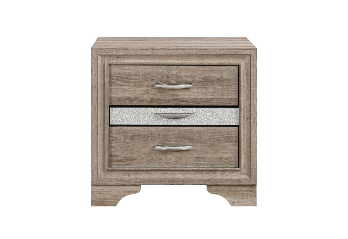 26" Natural Wood Two Drawer Nightstand - HomeRoots - Flyclothing LLC
