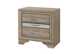 26" Natural Wood Two Drawer Nightstand - HomeRoots - Flyclothing LLC
