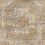 2' X 3' Ivory Blue And Natural Medallion Hand Woven Area Rug - HomeRoots - Flyclothing LLC