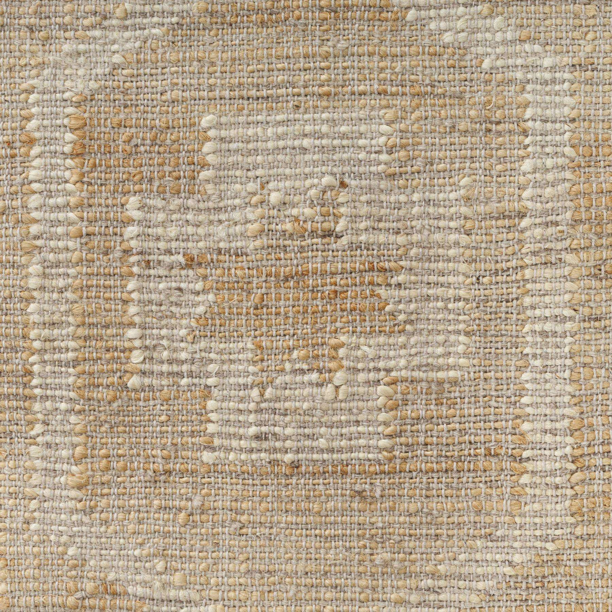 2' X 3' Ivory Blue And Natural Medallion Hand Woven Area Rug - HomeRoots - Flyclothing LLC