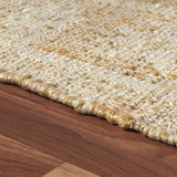 2' X 3' Ivory Blue And Natural Medallion Hand Woven Area Rug - HomeRoots - Flyclothing LLC