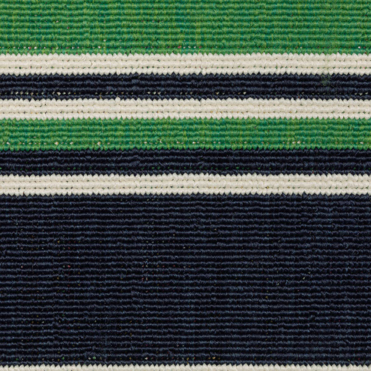 3' X 5' Green And Navy Blue Striped Indoor Outdoor Area Rug - HomeRoots - Flyclothing LLC