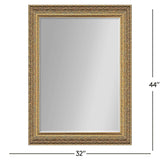 44" Gold Ornate Framed Accent Mirror