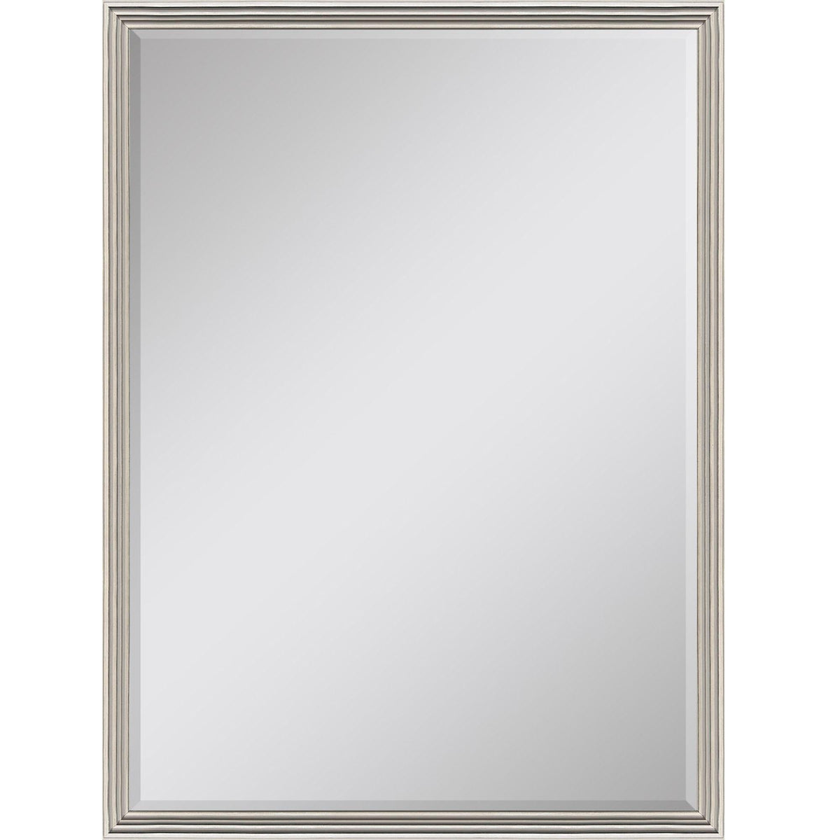 38" Silver Solid Wood Framed Accent Mirror