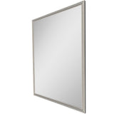 38" Silver Solid Wood Framed Accent Mirror