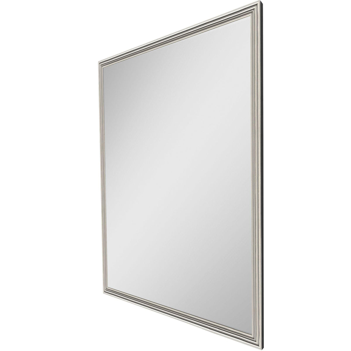 38" Silver Solid Wood Framed Accent Mirror