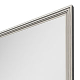 38" Silver Solid Wood Framed Accent Mirror