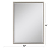 38" Silver Solid Wood Framed Accent Mirror