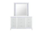 40" White Wood Lighted Dresser Mount Framed - HomeRoots - Flyclothing LLC