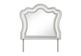 42" Silver Wood Lighted Dresser Mount Framed